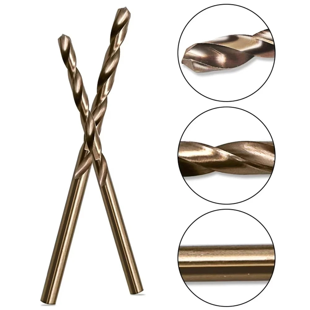 Jeu de 10 forets HSS M35 au cobalt 1–3 mm pour métal/inox – forets en acier rapide revêtus de cobalt avec performance améliorée.